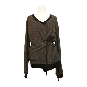 Dries Van Noten Terry Cotton Wrap Sweater Size Small